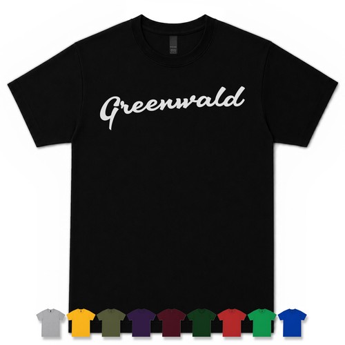 Greenwald retro script - greenwald, t-shirt