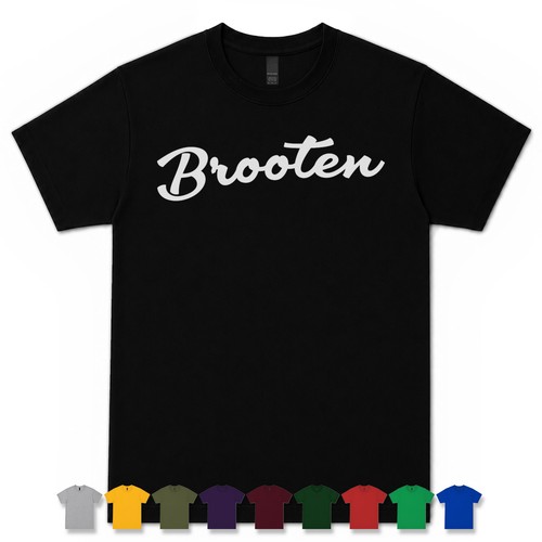 Brooten retro script - script, t-shirt