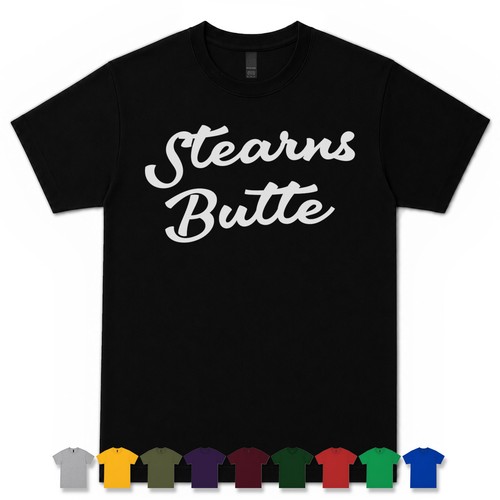 Stearns butte retro script - stearns,